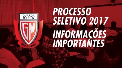 Imagem da notícia 'Processo Seletivo 2017 - Guarda Mirim Rio Claro'