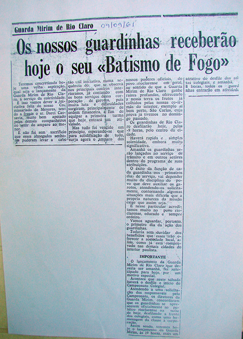 Imagem da notícia 'OS NOSSOS GUARDINHAS RECEBERAO HOJE O SEU BATISMO DE FOGO'