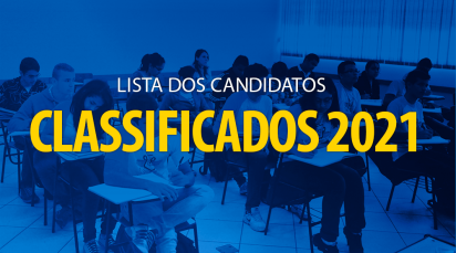 Imagem da notícia 'Lista dos candidatos classificados 2021'