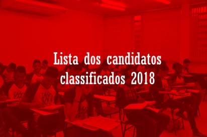 Imagem da notícia 'Lista dos candidatos classificados 2018'